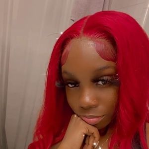 20 inch red frontal wig